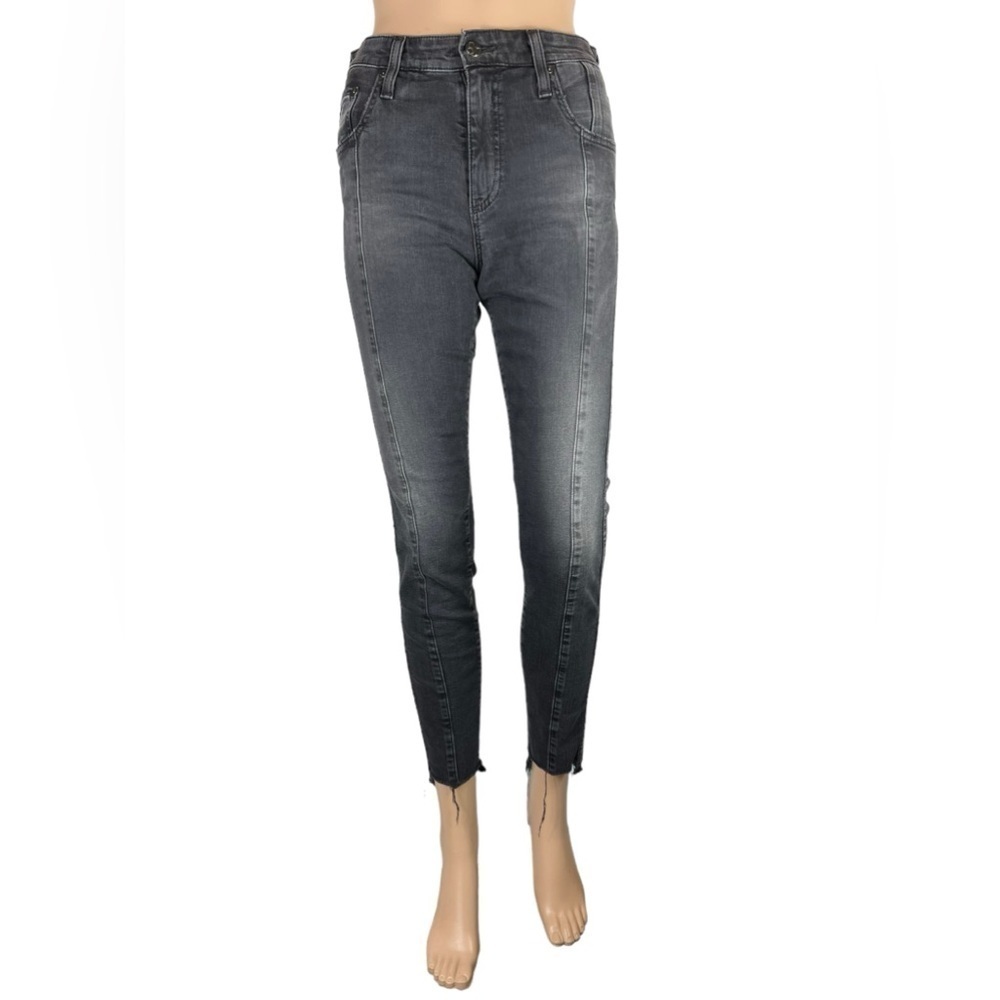 AG Adriano Goldschmied Womens Jeans Farrah ankle high rise skinny black size 28